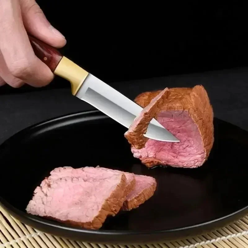 Portable Fruit Knife Meat Cutting Knife Sharp Knife Outdoor Boning-Knife EDC Pocket-Knife Lamb Chop-Knife BBQ Knife Survival-Knife Cutting-Knife