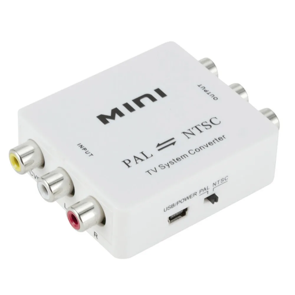 Signal Conversion PAL To NTSC Converter Connection Box Video Converter Bi-directional White