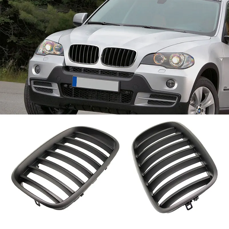 Kit De 2 Calandres Avant M Performance Noir Mat Pour BMW X5 E70 (2007-2013) Et X6 E71 (2008-2014)