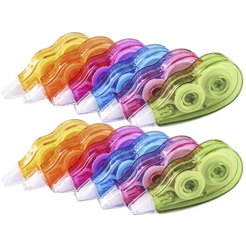 

12Pcs Household White Out Tapes Portable White Out Tapes Convenient Correction Tapes Office School Paper Tape School Supplies