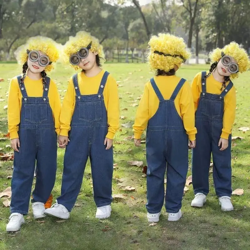 Full Family Cosplay Anime School Boy/Girl Dress Jumpsuits Kids Adult Masquerade Party Despicable Me Costumes Halloween Clothes