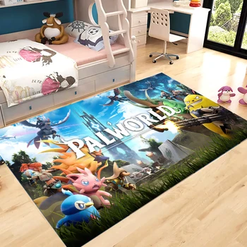 Palworlded Floor Mat Carpet Non slip Flannel Living Room Bedroom Antiskid Decoration Household Items Kids