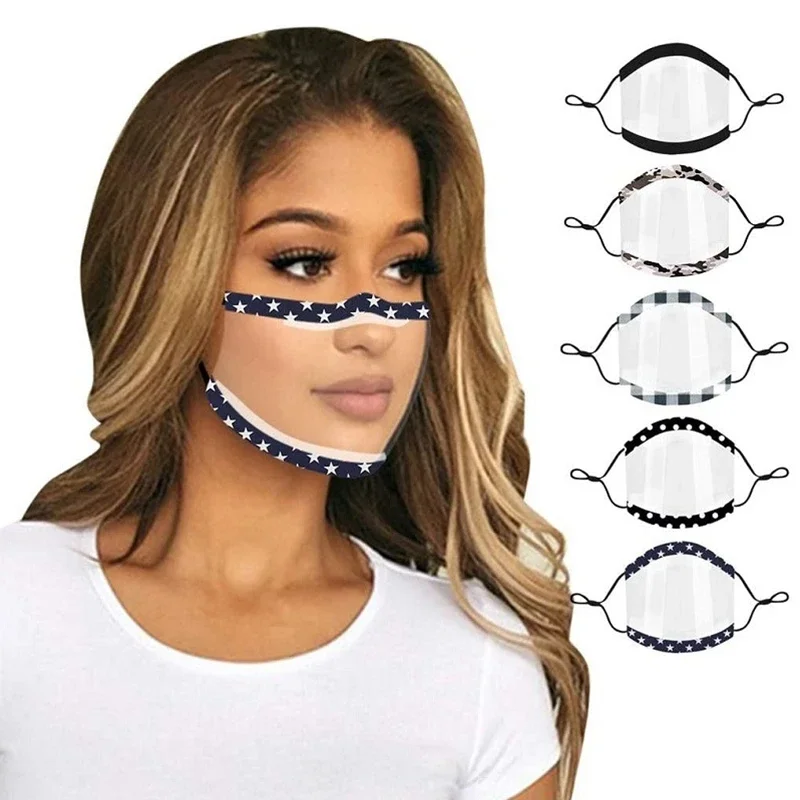 Anti-fog Anti-splash Anti Droplet Face Shield Face Cover Mask Reusable Washable Transparent Visual Adult Protective Mask
