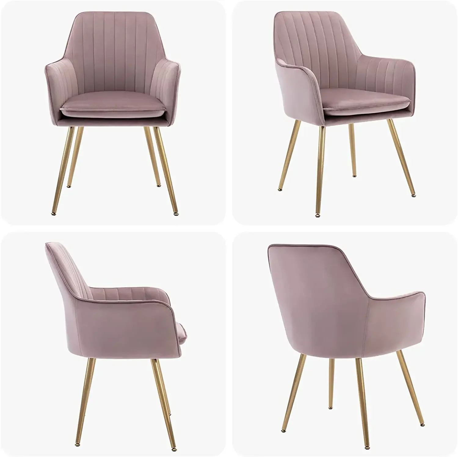 Hot sale black velvet chair arm modern dining chairs vanity mode golden legs sofa armchair modern for homes gold coffee chair