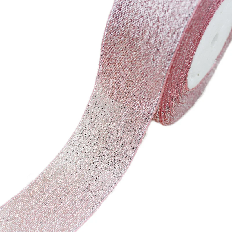 (25 Yards/roll) Luxury Orange Metallic Shiny Ribbon Wholesale Gift Christmas Handmade DIY Ribbons (6/10/20/25/40mm)