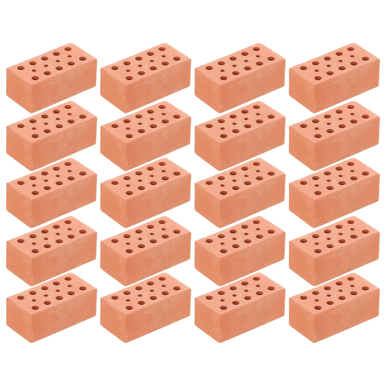 

20 Pcs Simulated Brick DIY Fake Bricks Fake Mini Bricks Micro Landscape Decor Miniature Wooden Toys Kids Models Small Wall
