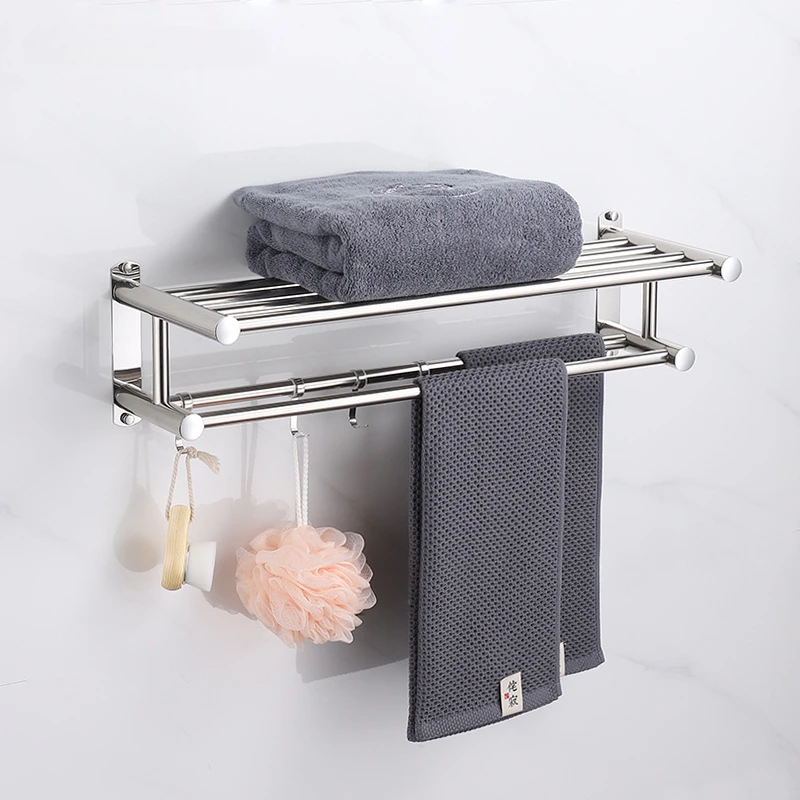 Bathroom Accessories Stainless Steel Polish Towel Shelf Toilet Paper Holder Soap Holder Towel Rack Toothbrush Robe Hook