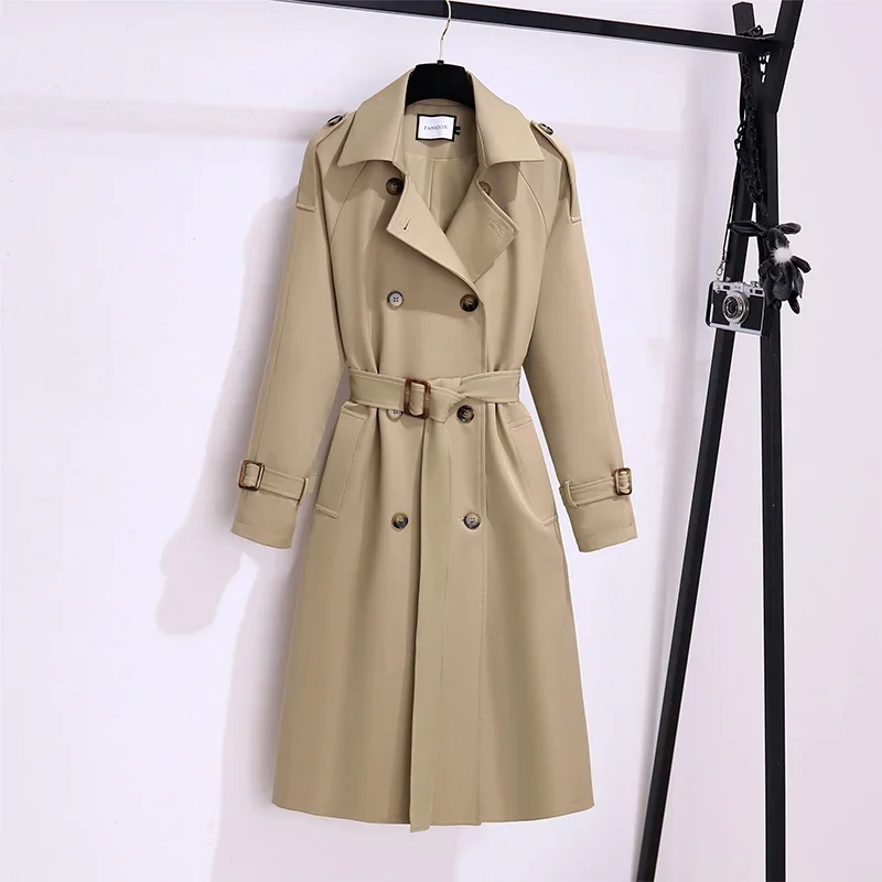 

Vintage Fashion Women's Trench Autumn/Winter Jacket Snowsuit New Korean Large Size Female Clothing Long Sleeve Loose Coats