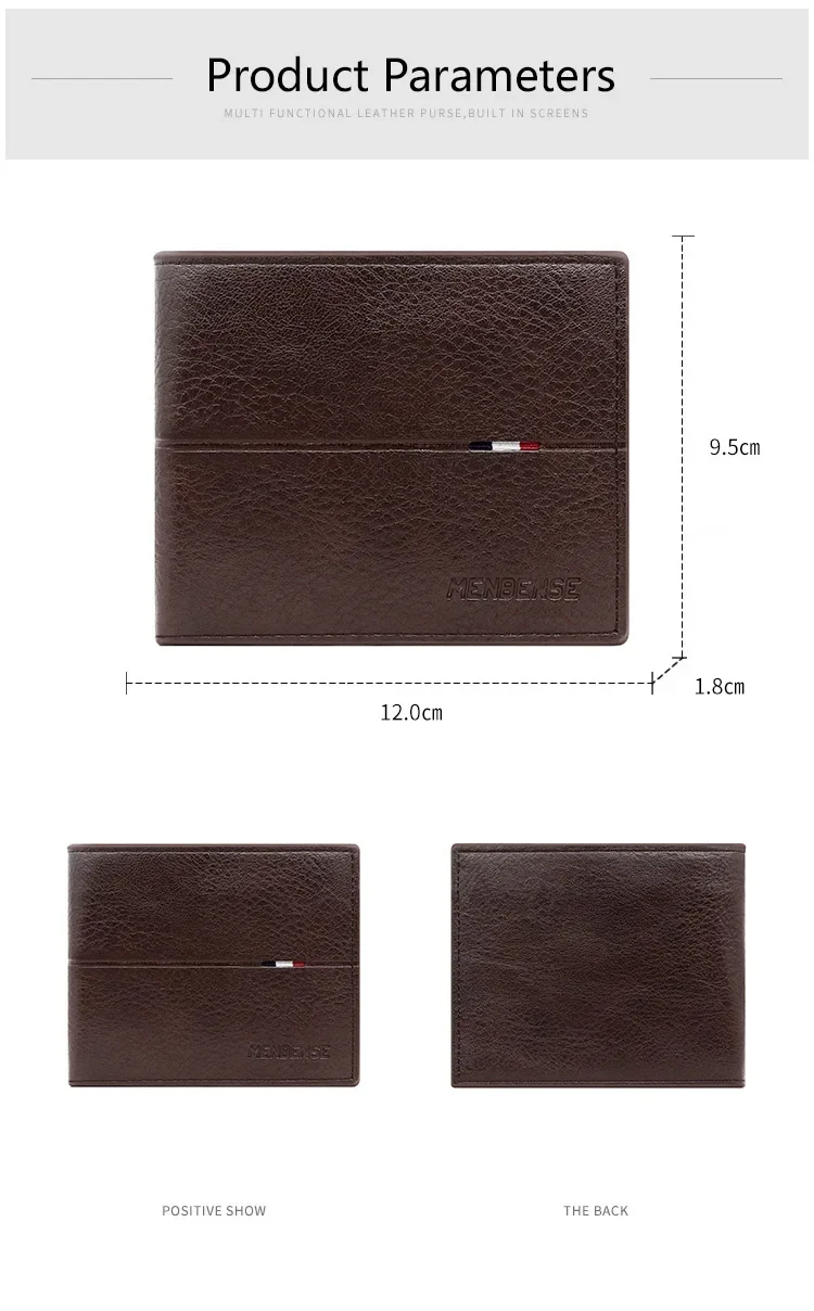 2025 New Male Short Bifold Zipper Card Holder Purse Slim Men's Wallets Simple Coin Pocket High Quality PU Leather Men Money Bag Image 6