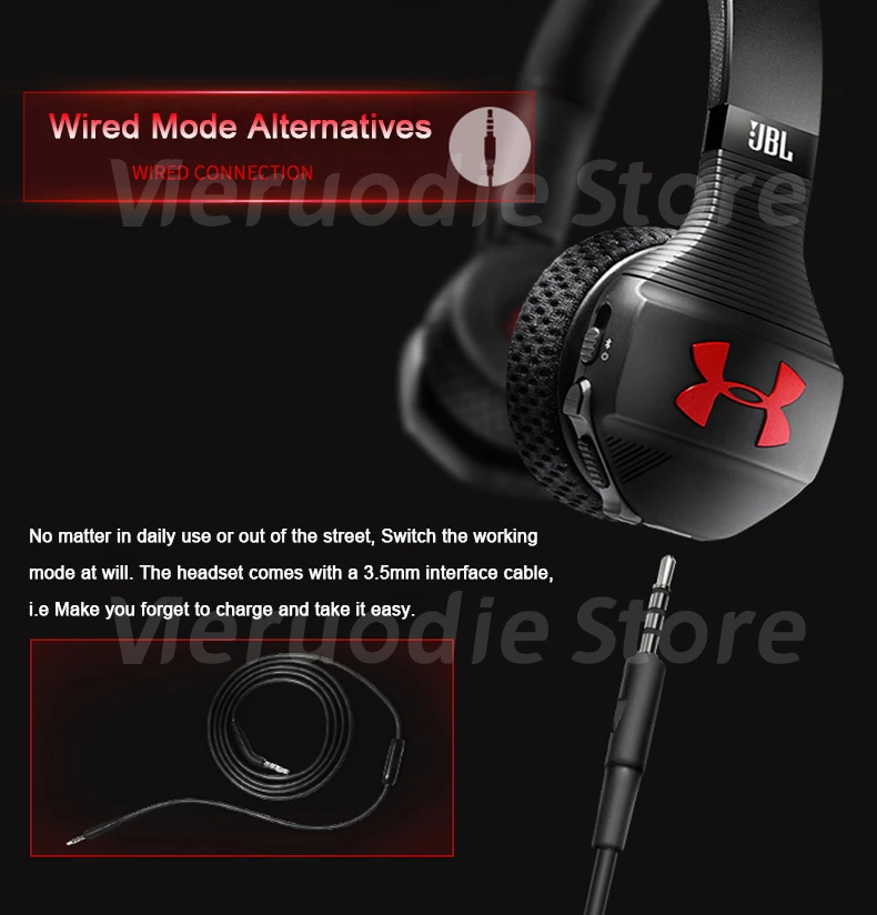 Mesa final mermelada Cabra Jbl Under Armour Train Original Wireless Bluetooth Headphones Hifi  Long-life Noise Canceling Earphones Deep Bass Music Headset - Speaker  Accessories - AliExpress