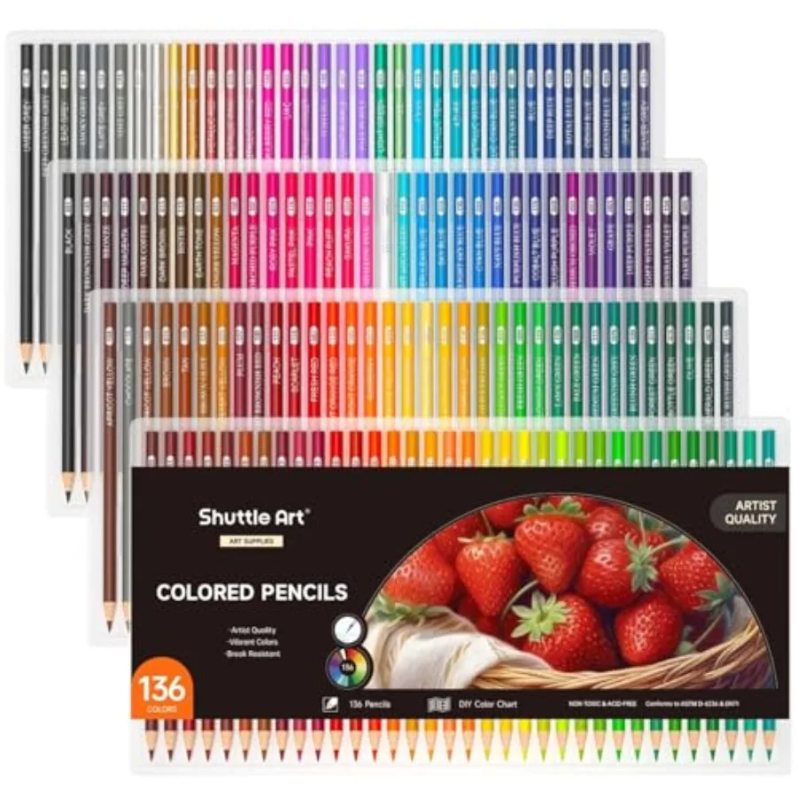 18390-3e9a15.jpg 136 Color Pencils for Adult Coloring Book, Soft Core Colored Pencils Set for Doodling, Sketching, Drawing, Art Supplies