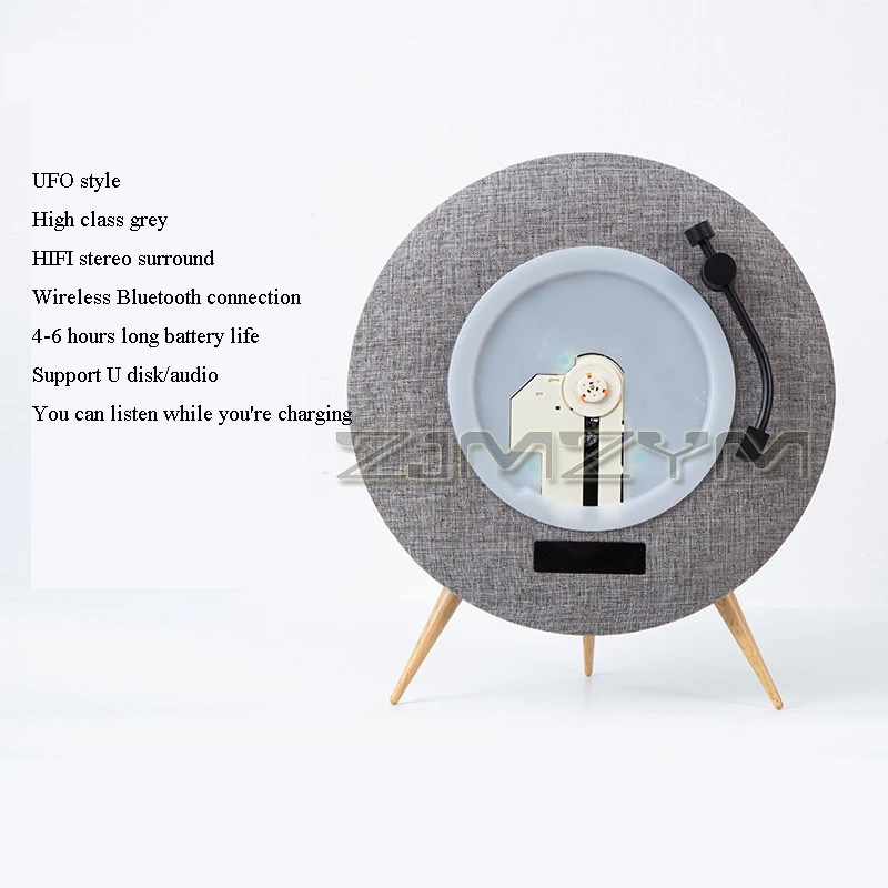 Haut-parleur bidirectionnel Bluetooth5.3, Style UFO, lecteur CD, maison, salon, enregistrement stéréo, paroles, haut-parleur intelligent Hi-fi