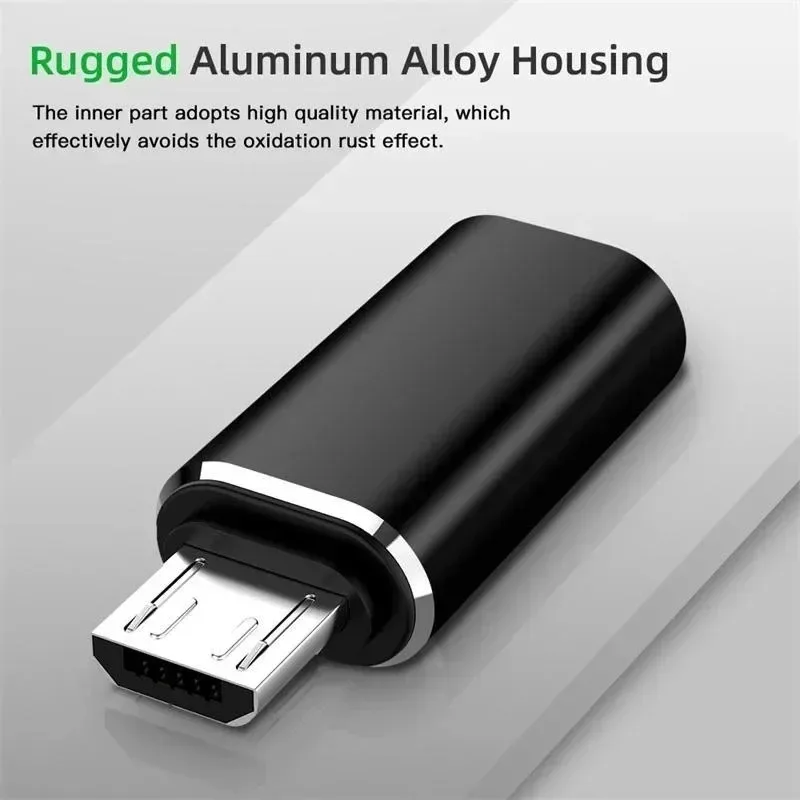1/2/3/4Pcs 마이크로 USB 남성-타입 C 여성 안드로이드 폰 어댑터 타입-C-마이크로 커넥터 충전 데이터 전송 변환기