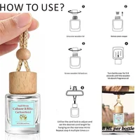 2 Pack Car Air Freshener Diffuser 2 Pack Hanging Air Freshener Diffuser - Vanilla Cream Fragrance Oil Air D iffuser for Car 6