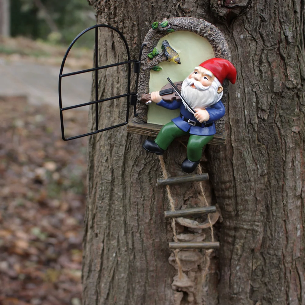 

Dwarf Window Pendant Resin Gnome Statue Figurine Gnomes Garden Decor Figure Lovely Yard Lawn Outdoor