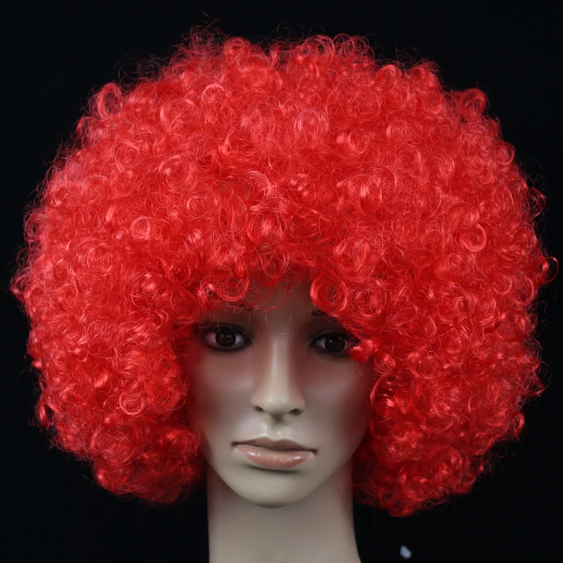 Funny Fluffy Wavy Curly Clown Wig Explosive Head Wig for Disco Birthday Party Christmas Halloween Dress Performance Decor Prop,synthetic wigs