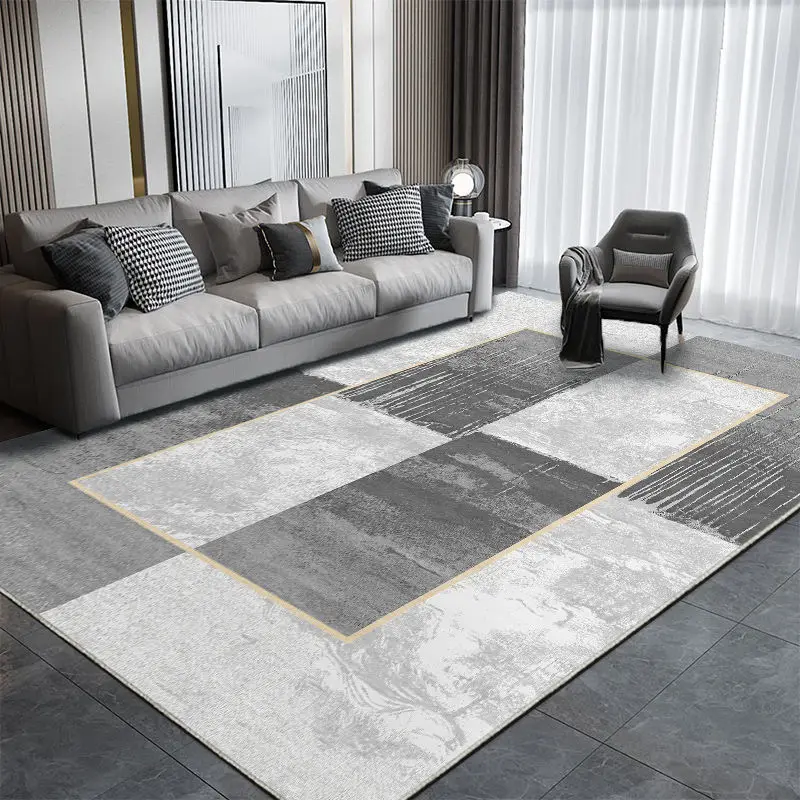 

14173 Plush Carpet Living Room Decoration Fluffy Rug Thick Bedroom Carpets Anti-slip Floor Soft Lounge Rugs Solid Large Carpets