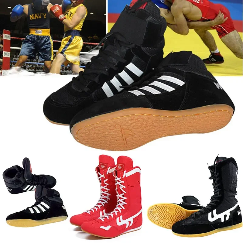 Unisex Autentica Wrestling Scarpe Muscolo Della Mucca Suola Scarpe Da Ginnastica Leggero Lace Up Stivali Scarpe Da Ginnastica Antiscivolo Scarpe Da Bo