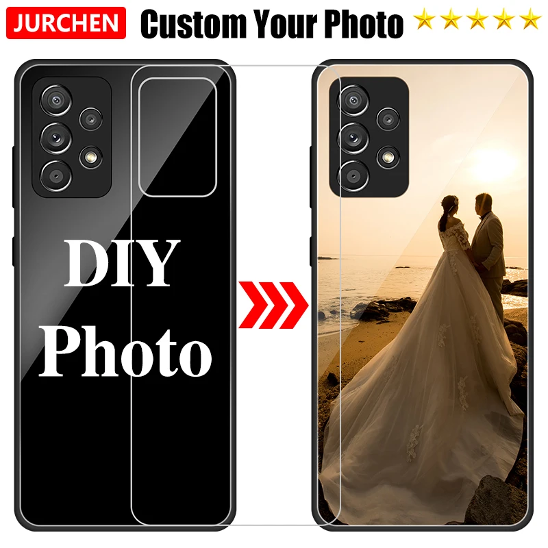 Custodie In Vetro Per Foto Personalizzate Per Samsung Galaxy A31 A7 A8S A41 A3 A01 A03 Core A81 A91 F41 M14 A70E A10E A20E A5 A6 A6S A9 Plus 5G