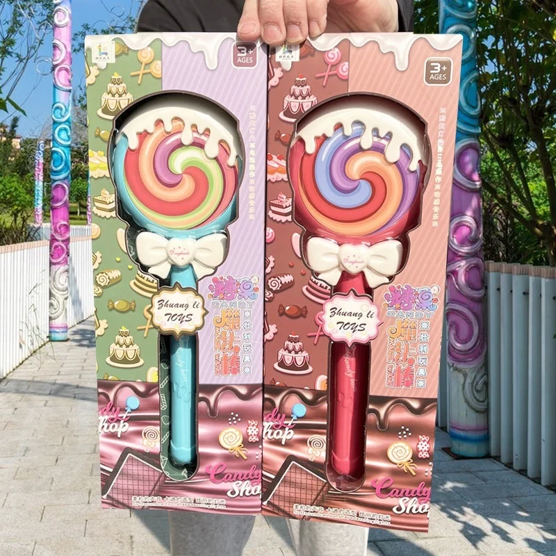 

Волшебная палочка с блестками для девочек, подарок на день детей, детская сказочная палочка, светящаяся игрушка, конфета, волшебная палочка, музыка, фантазия, моделирование