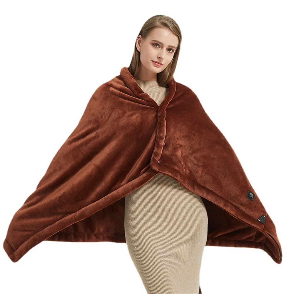 

USB Heated Blanket Wrap Heating Shoulders Shawl Washable Perfect for Cuddling Watching TV NOV99