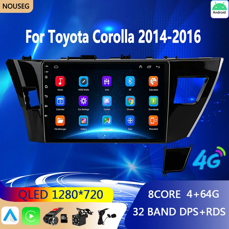 AndroidCarRadioCarplayforToyotaCorollaRalink201320164GCar