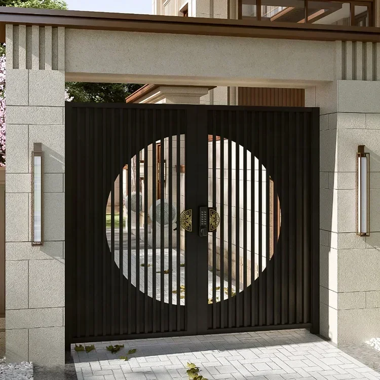 Luxury Galvanized Steel Door, Courtyard Glass Entrance Door, Anti-theft, Waterproof and Rust Proof, Customized Size 3
