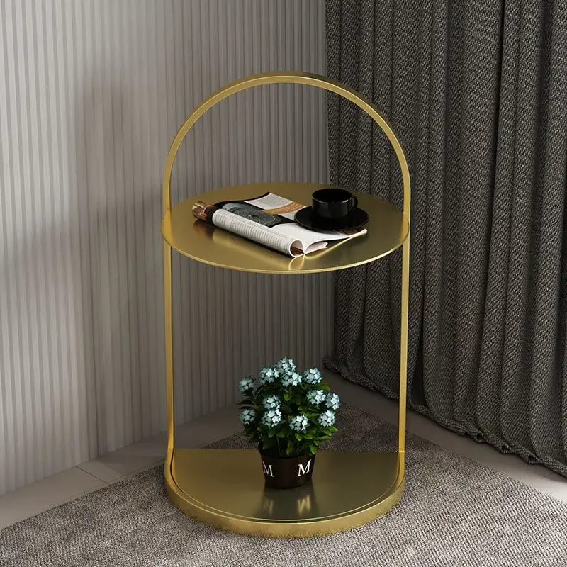 

Nordic Light Luxury Sofa Side Table Modern Simple Small Iron Tea Table Coffee Tables Living Room Furniture Muebles Bedside Mesas
