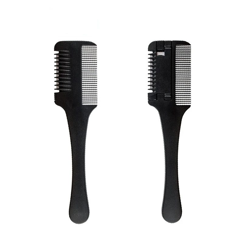 Black Hair Styling Brushes Razor Blade Hair Cutting Thinning Trimming Kids Cutting Comb Salon Barber Styling Accessories