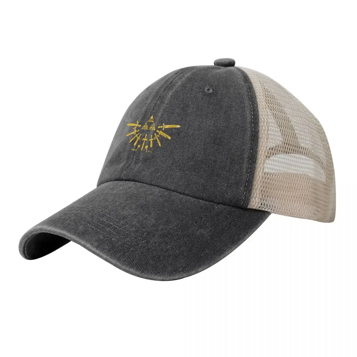 

Triforce Cowboy Mesh Baseball Cap Big Size Hat Beach Bag Military Tactical Cap Beach Outing Women's Beach Outlet Men's