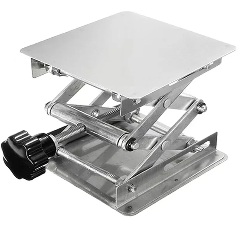 

Heavy Duty Laboratory Scissor Jack Lift Table, Stainless Steel, Plate 100x100mm, Height 150mm, Lab Jack Scissor Stand Platform