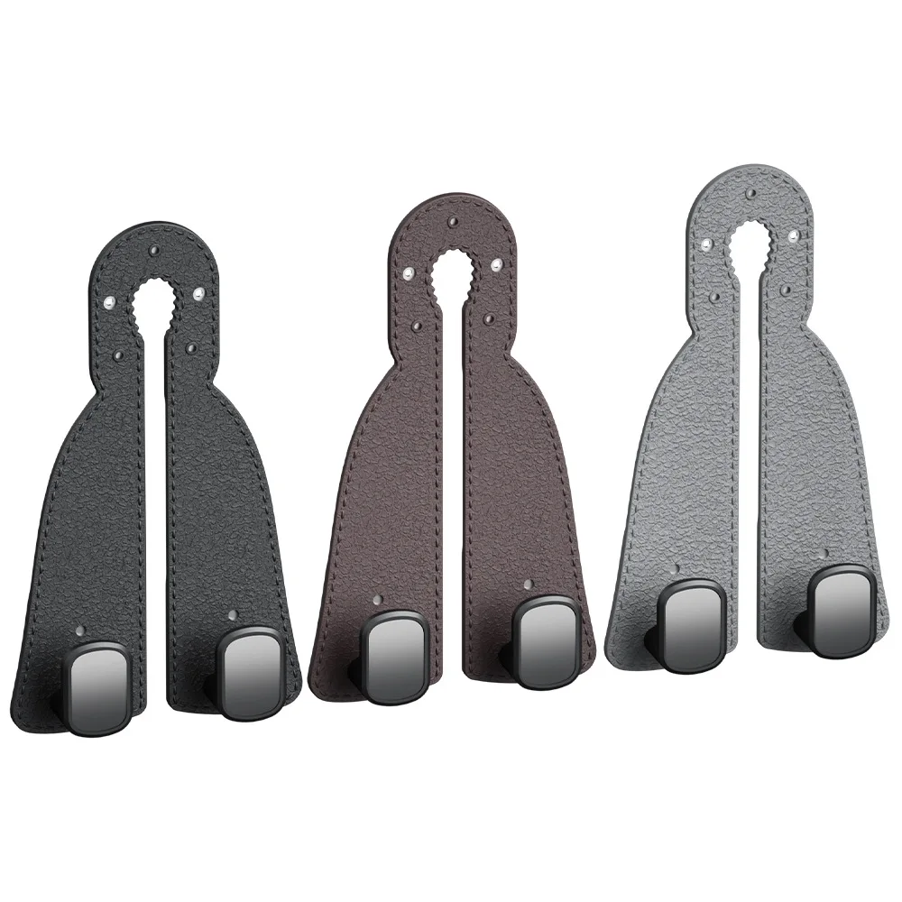 Upgraded Hidden Double Car Hooks | Faux Suede Seat Back Hangers | Rear Seat Interior Bag Storage | Universal Vehicle Organizer