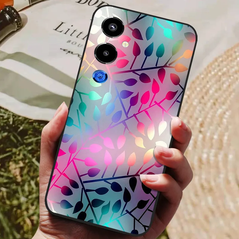 Cool Painted Silicone TPU Soft Cover - Black Protective Phone Shell