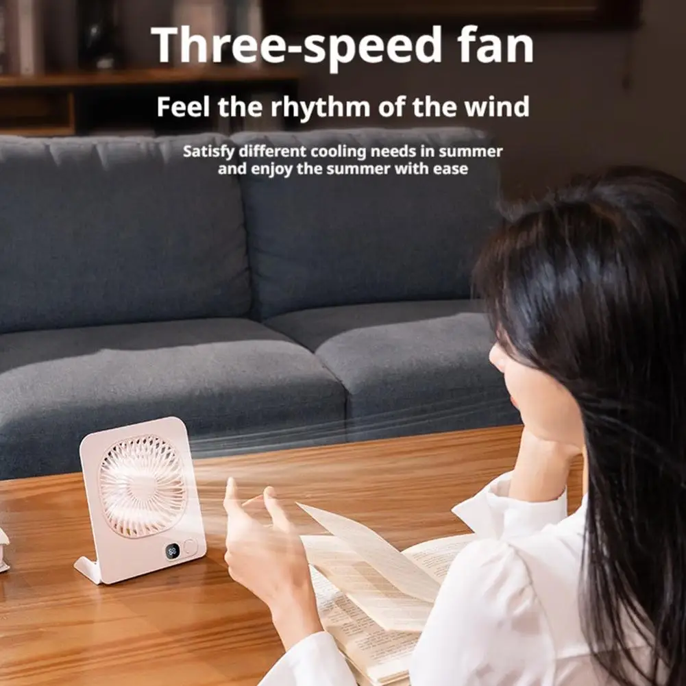 USB Rechargeable Magnetic Mini Desk Fan Portable Quiet Cooling Fan for Office 3