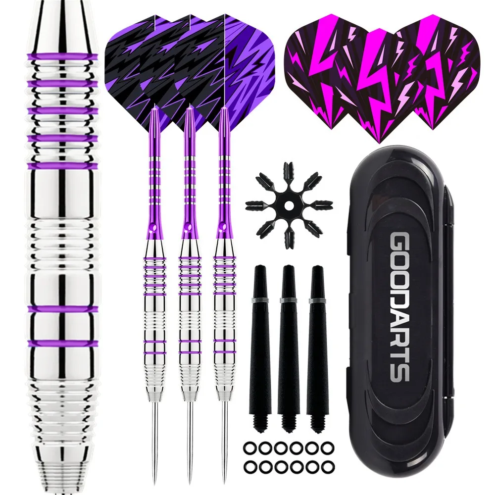 Professional Steel Tip Darts Set with Extra Flights and Accessories for Practice and Competition