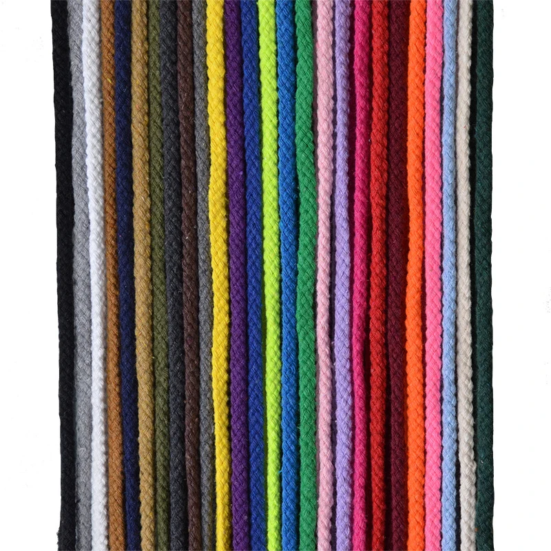 5mm*100yards Colorful White Cotton Cord Natural Beige Twisted Cord Rope Craft Macrame String DIY Home Decorative supply cotton rope macrame cord