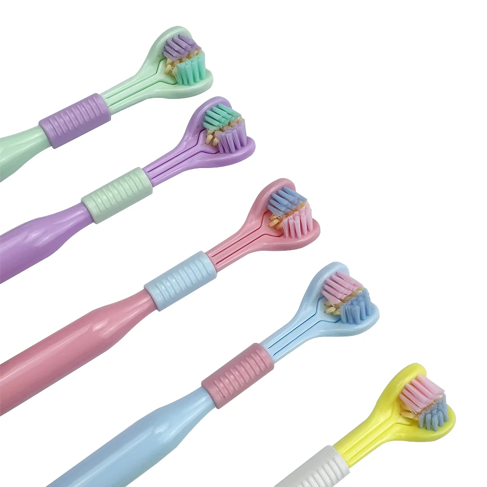 Adult Toothbrush Three-Sided Toothbrush Soft Bristle Teeth Whitening Brushes Tooth Brush 360&deg; Cleaning Teeth Brush Oral Care