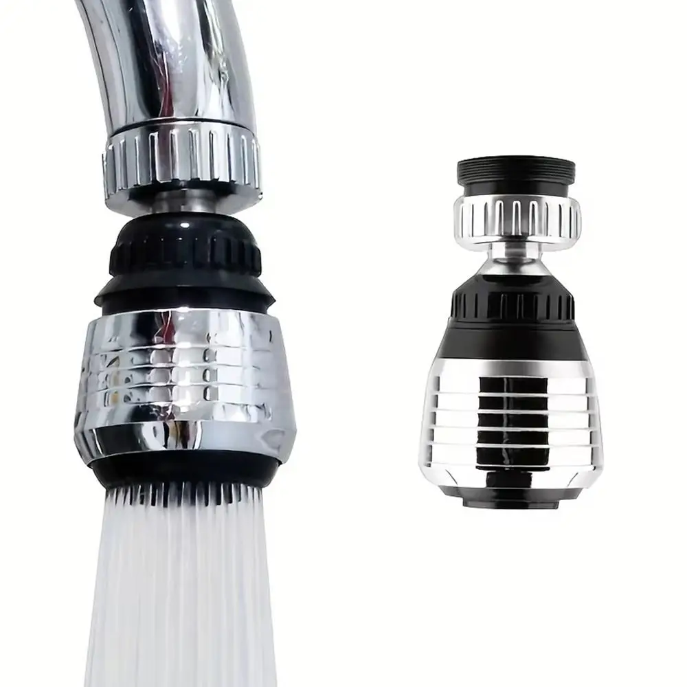 360° Rotating Kitchen Faucet Aerator Dual-mode Spray Water Saver Pressurized Faucet Head Nozzle Booster Quiet
