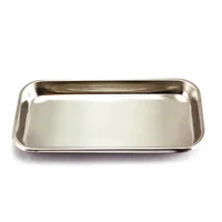 Stainless Steel Square Storage Tray Dental Medical Tools Kitchen  Nail Tattoo   Device Supplies  Dish 2