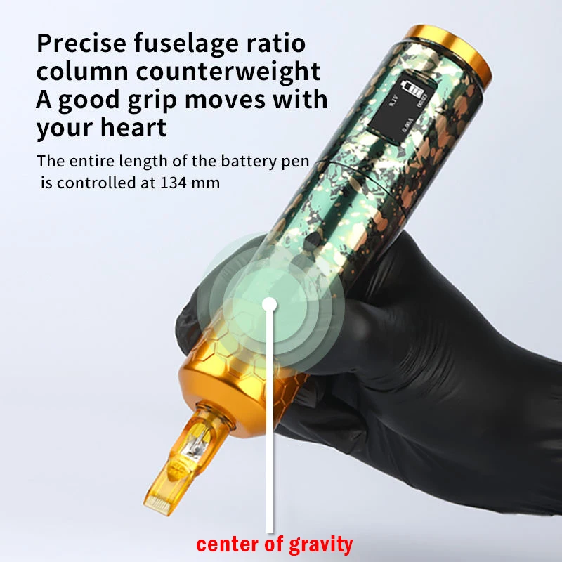 F2 Wireless Tattoo Pen Machine With 18500 1200mAh Battery
