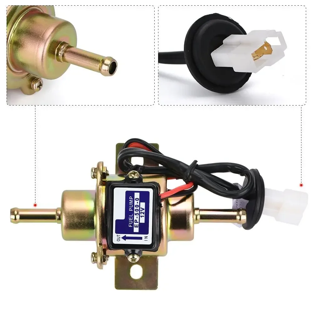 12V Universal Low Pressure 3-5 psi Fuel Pump Petrol or Diesel Electric For Kubota Yanmar Cub Cadet EP500-0 EP-500-0 FP7901-017