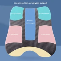Memory Foam Seat Cushion Waist Back Support Pillow Set Orthopedic Ergonomic Coccyx Relief Hip Lumbar Pad for Office Chair Car 3