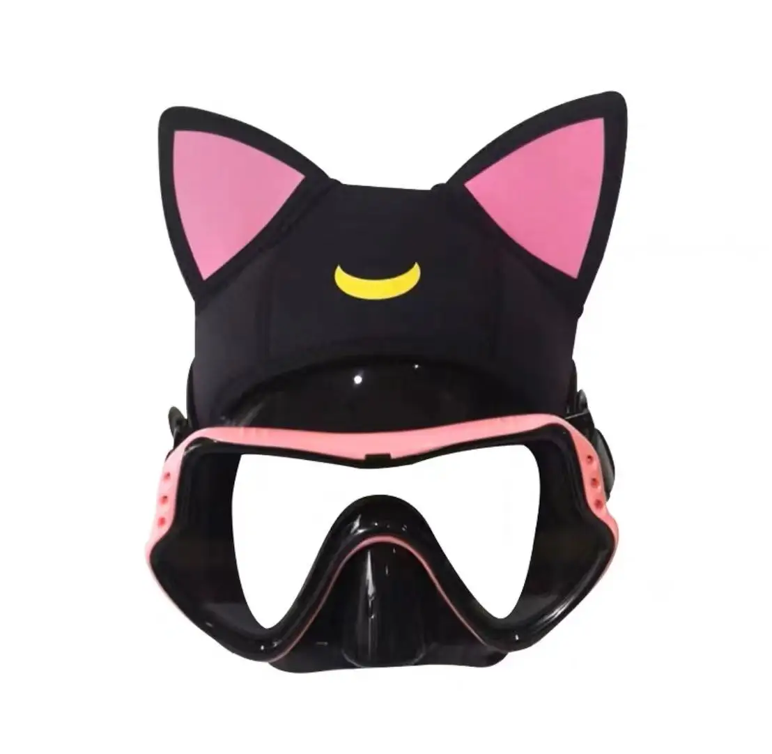 Diving Cap Cartoon Cute Animal Thermal Dive Cap Snorkeling diving hood Swimming Free Diving Deep Ear Protection Warmth