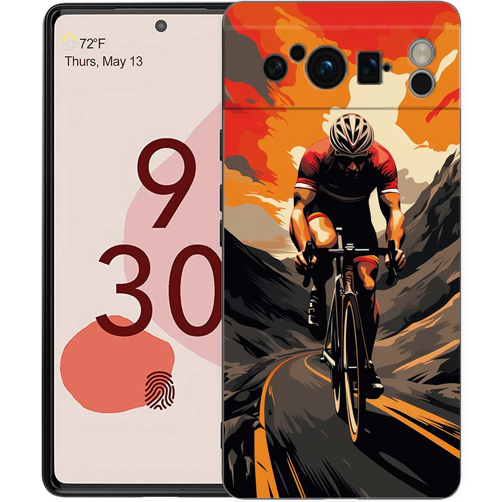 Cycling Art Shockproof Soft TPU Phone Case Cover – Durable Protection with Stylish Design