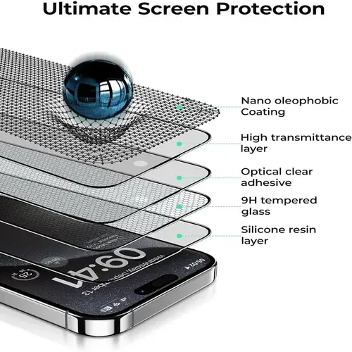 3Pcs Oleophobic Coating Dust Free Installation Screen Protector for IPhone 13 14 11 12 15 16 Pro Max 15 Plus XR 17 Matte Glass - Image 4