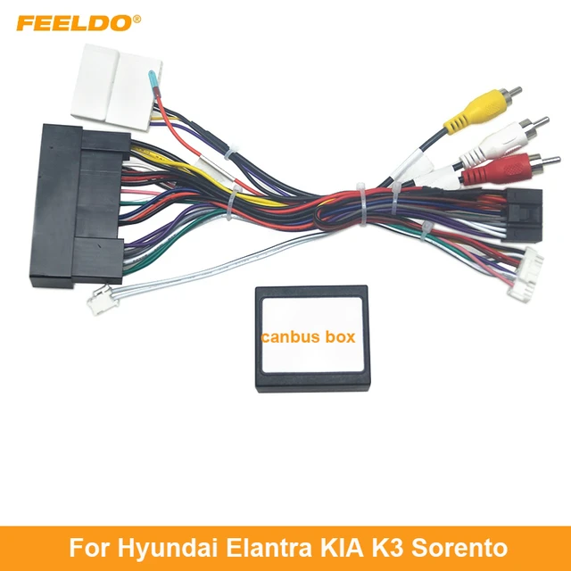 FEELDO-Calbe d'alimentation Android pour autoradio, adaptateur SFP, boîtier  Canbus, câblage pour Hyundai Elantra KIA K3 Sorento, 16 broches - AliExpress