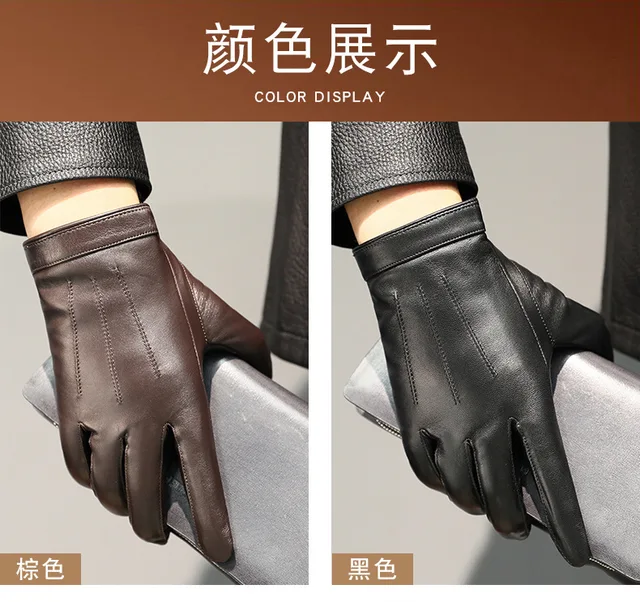 Nuovi Guanti In Pelle Di Daino Guanti Da Uomo In - Foto 5