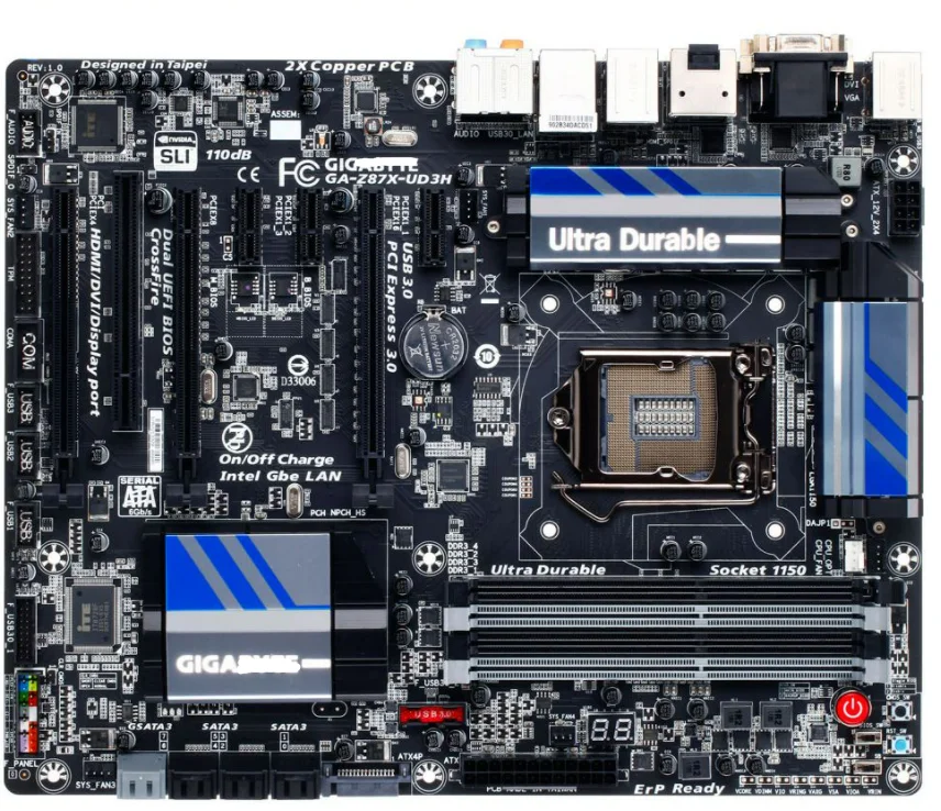 Оригинальная материнская плата для Gigabyte GA-Z87X-UD3H LGA 1150 DDR3 Z87X-UD3H Z87 б/у настольного