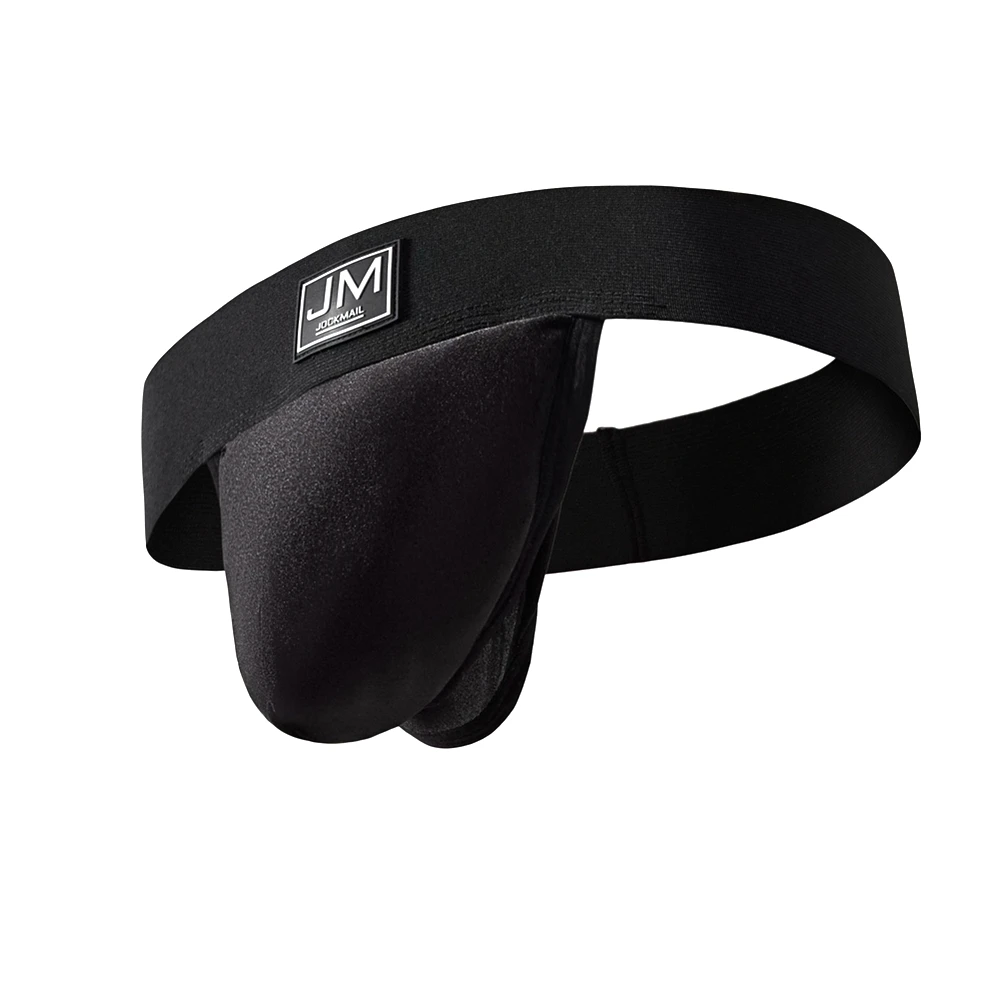 JOCKMAIL Men'S Sexy Non-marking Thong Seamless Tight Non-Rear Support Thong Gay Underwear Eu Size Nylon Shiny Fabric