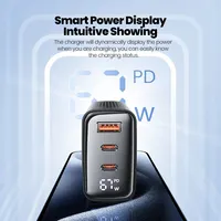 Toocki 67W GaN USB Type C Charger Digital Display 65W 45W PPS PD QC4.0 Quick Charge For Macbook Laptop IPAD Tablet iPhone 15 14 - Image 2